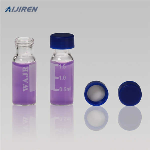 silicone/PTFE bonded septa HPLC glass vials round bottom 
